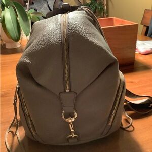 Rebecca Minkoff Pebbled Leather Julian Backpack in Dove